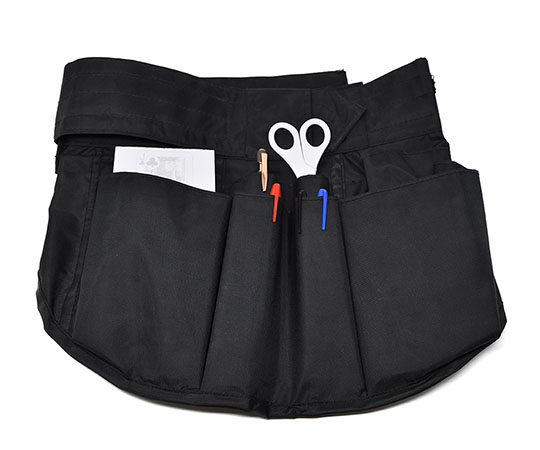 Restaurant Apron - Black Nylon with Six Pockets main image